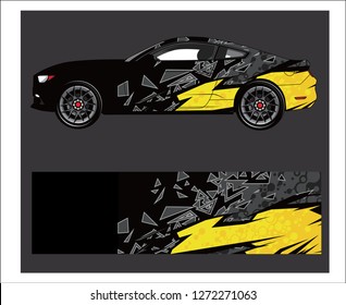 Car wrap. Abstract strip for racing car wrap, sticker, and decal. vector eps 10 format. - Vector