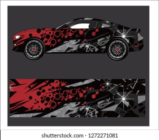 Car wrap. Abstract strip for racing car wrap, sticker, and decal. vector eps 10 format. - Vector