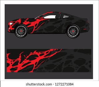 Car wrap. Abstract strip for racing car wrap, sticker, and decal. vector eps 10 format. - Vector