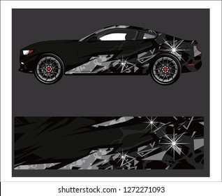 Car wrap. Abstract strip for racing car wrap, sticker, and decal. vector eps 10 format. - Vector