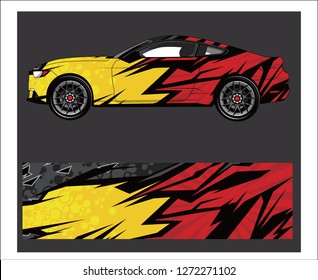 Car wrap. Abstract strip for racing car wrap, sticker, and decal. vector eps 10 format. - Vector