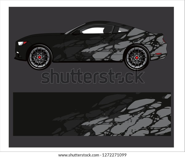 Car wrap. Abstract strip\
for racing car wrap, sticker, and decal. vector eps 10 format. -\
Vector