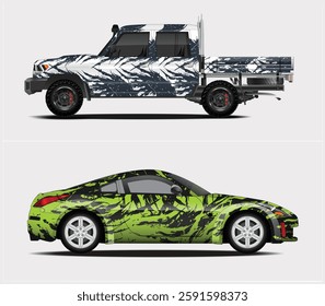 car wrap branding and vector illustration design