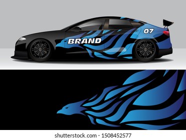 car wrap colorful modern eagle vector design background. eps10