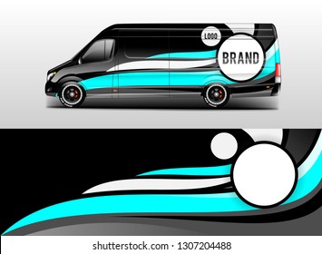 Car wrap company design vector. Graphic background designs for vehicle van livery 