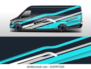 Car wrap company design vector. Graphic background designs for vehicle van livery