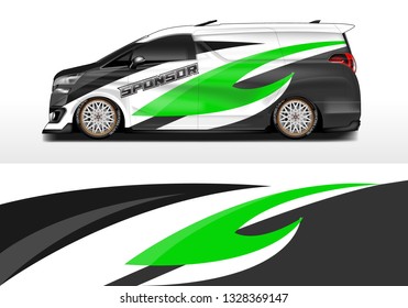 Car wrap company design vector. Graphic background designs for vehicle van livery