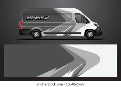 Car Wrap Company Design Vector. Graphic background designs for vehicle van livery 