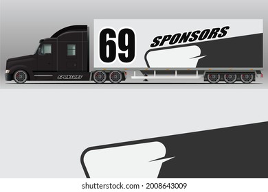 Car wrap company design vector. Graphic background designs for vehicle livery. van, truck, buss and another vehicle