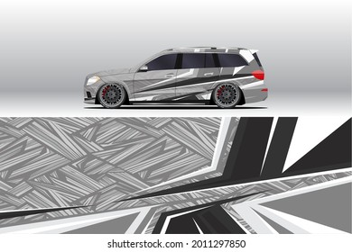 Automobil verpacken Unternehmen Design Vektor. Grafische Hintergrunddesigns für die Fahrzeugbelüftung. Lastwagen, Lastwagen, Busse und andere Fahrzeuge