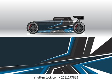 Car wrap company design vector. Graphic background designs for vehicle livery. van, truck, buss and another vehicle