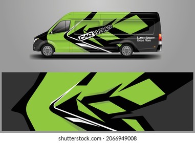 Car Wrap Company Design Vector. Graphic Background designs for vehicle van livery and cargo . 