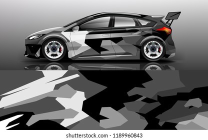 Car Wrap Custom Modification Wrap Design Stock Vector (Royalty Free