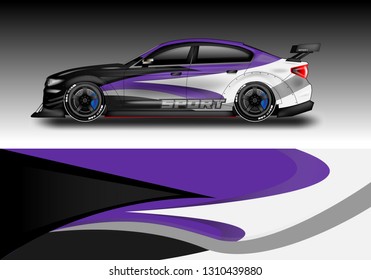 Car wrap decal company design vector. Graphic abstract background designs for vehicle, race car, rally, livery, sport eps 10