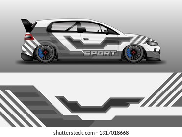 Car wrap decal company design vector. Graphic abstract background designs for vehicle, race car, rally, livery, sport eps 10 