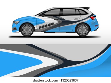 Car wrap decal company design vector. Graphic abstract background designs for vehicle, race car, rally, livery, sport eps 10