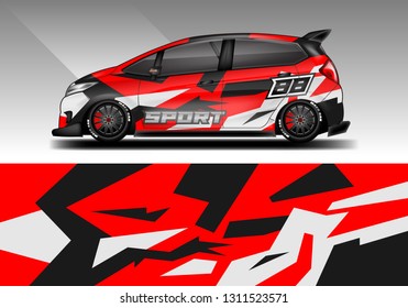 Car wrap decal daily design vector. Graphic abstract background designs for vehicle .