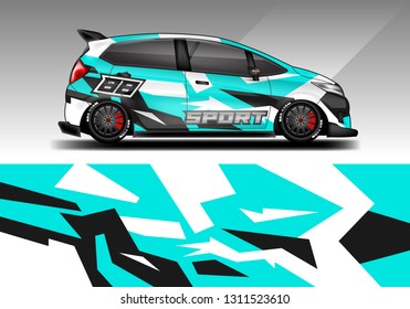 Car wrap decal daily design vector. Graphic abstract background designs for vehicle .