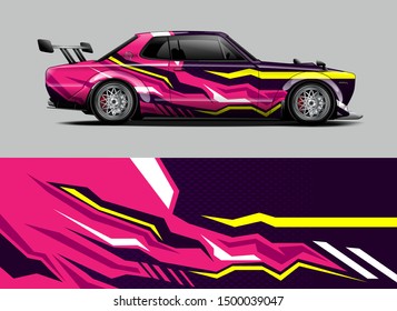 car wrap or decal design. Abstract racing stripe background for racing car or daily use. ready print vinyl sticker