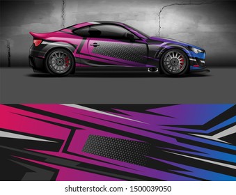 car wrap or decal design. Abstract racing stripe background for racing car or daily use. ready print vinyl sticker