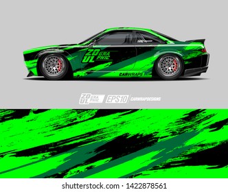 Car wrap decal design concept. Abstract grunge background for wrap vehicles, race cars, cargo vans, pickup trucks and livery.