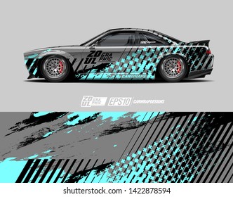 Car wrap decal design concept. Abstract grunge background for wrap vehicles, race cars, cargo vans, pickup trucks and livery.