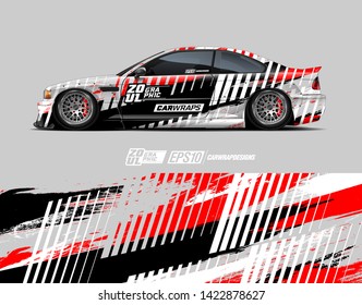 Car wrap decal design concept. Abstract grunge background for wrap vehicles, race cars, cargo vans, pickup trucks and livery.