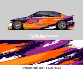 Car wrap decal design concept. Abstract grunge background for wrap vehicles, race cars, cargo vans, pickup trucks and livery.