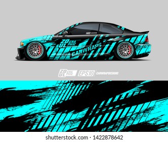 Car wrap decal design concept. Abstract grunge background for wrap vehicles, race cars, cargo vans, pickup trucks and livery.