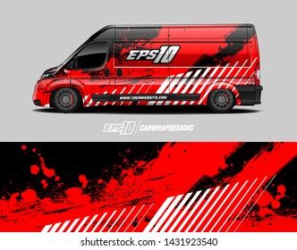 Car wrap decal design concept.  Abstract grunge background for wrap vehicles, race cars, cargo vans, pickup trucks and livery.
