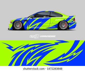 Car wrap decal design concept. Abstract stripe background for wrap vehicles, race cars, cargo vans, pickup trucks and livery.