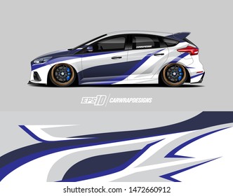 Car wrap decal design concept. Abstract stripe background for wrap vehicles, race cars, cargo vans, pickup trucks and livery.