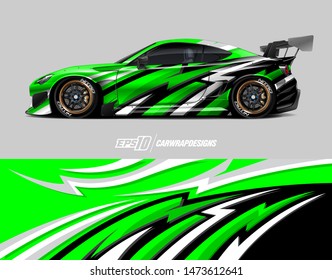 Car wrap decal design concept. Abstract stripe background for wrap vehicles, race cars, cargo vans, pickup trucks and racing livery.