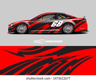 Car wrap decal design concept. Abstract stripe background for wrap vehicles, race cars, cargo vans, pickup trucks and racing livery.