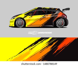 Car wrap decal design concept. Abstract grunge background for wrap vehicles, race cars, cargo vans, pickup trucks and livery.