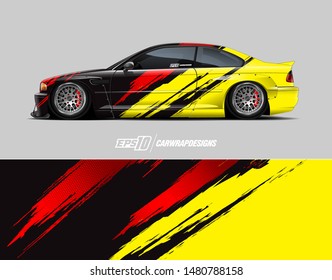 Car wrap decal design concept. Abstract grunge background for wrap vehicles, race cars, cargo vans, pickup trucks and livery.