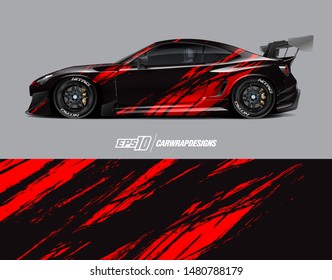 Car wrap decal design concept. Abstract grunge background for wrap vehicles, race cars, cargo vans, pickup trucks and livery.