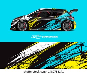 Car wrap decal design concept. Abstract grunge background for wrap vehicles, race cars, cargo vans, pickup trucks and livery.