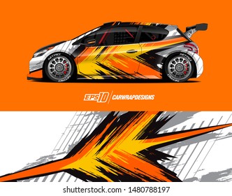 Car wrap decal design concept. Abstract grunge background for wrap vehicles, race cars, cargo vans, pickup trucks and livery.