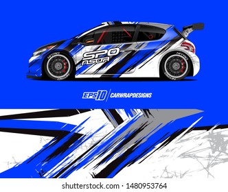 Car wrap decal design concept. Abstract grunge background for wrap vehicles, race cars, cargo vans, pickup trucks and livery.