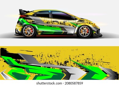 Car wrap decal design concept. Abstract grunge background for wrap vehicles, race cars, cargo vans, pickup trucks and livery