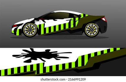 Car wrap decal design concept. Abstract grunge background for wrap vehicles, race cars, cargo vans, pickup trucks and livery.