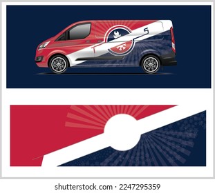 Car wrap decal design concept. Abstract grunge background for wrap vehicles