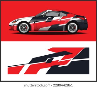 Car wrap decal design concept. Abstract grunge background for wrap vehicles