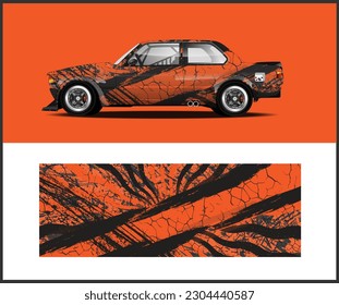 Car wrap decal design concept for wrap vehicles