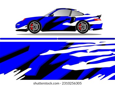 Car wrap decal design concept. Abstract grunge background for wrap vehicles, race cars, cargo vans, pickup trucks and livery