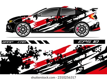 Car wrap decal design concept. Abstract grunge background for wrap vehicles, race cars, cargo vans, pickup trucks and livery