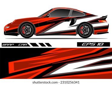 Car wrap decal design concept. Abstract grunge background for wrap vehicles, race cars, cargo vans, pickup trucks and livery