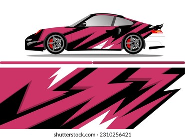 Car wrap decal design concept. Abstract grunge background for wrap vehicles, race cars, cargo vans, pickup trucks and livery