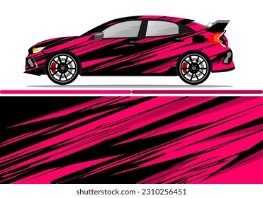 Car wrap decal design concept. Abstract grunge background for wrap vehicles, race cars, cargo vans, pickup trucks and livery